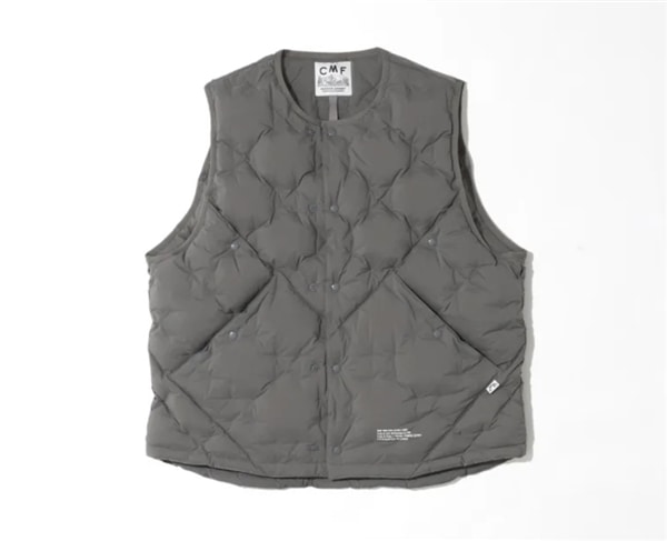 CMF OUTDOOR GARMENT/シーエムエフアウトドアガーメント/CMF WOVEN DOWN VEST ダウンベスト WOLF GRAY S