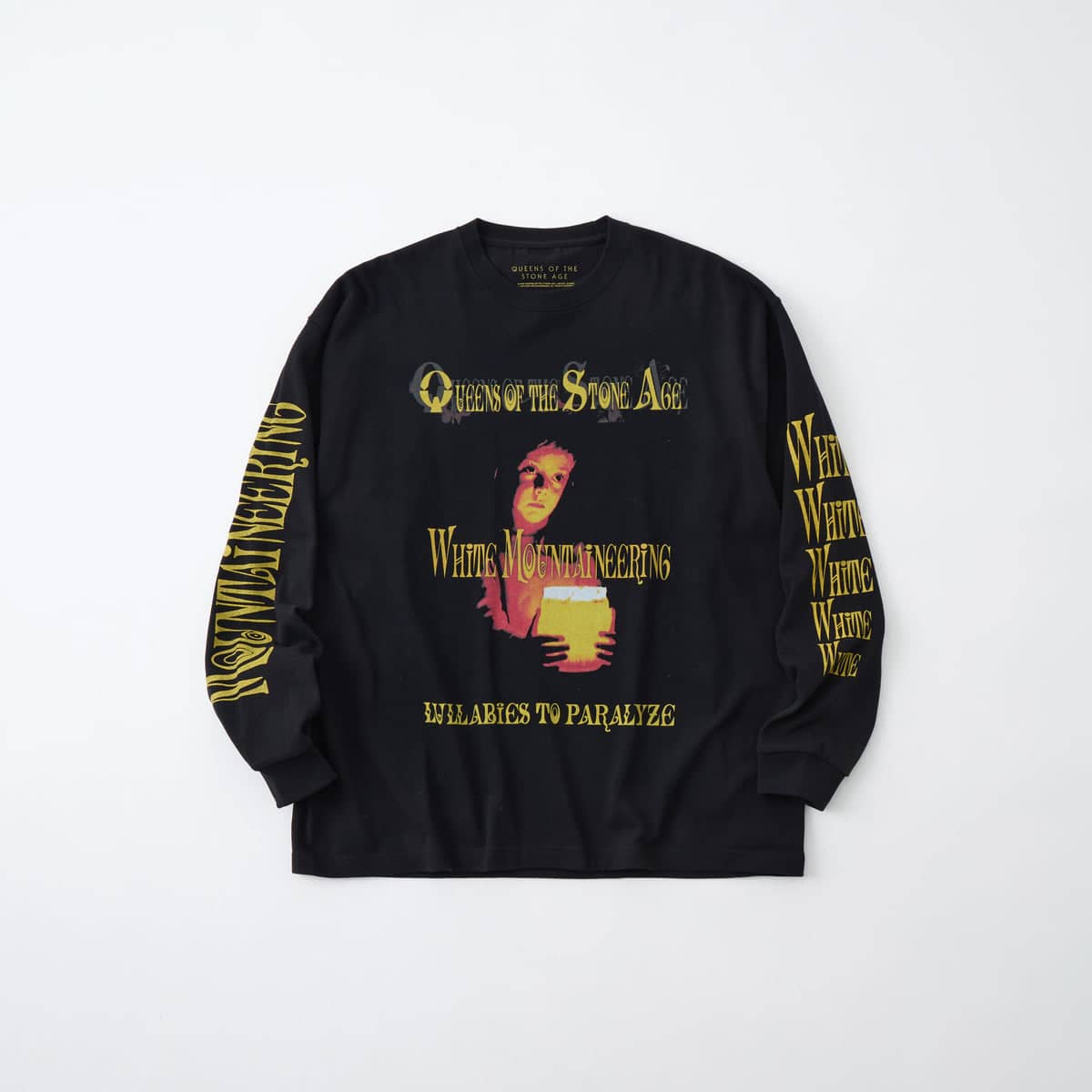 White Mountaineering/ホワイトマウンテニアリング/QOTSA LULLABIES TO PARALYZE L/S T-SHIRT Tシャツ BLACK L