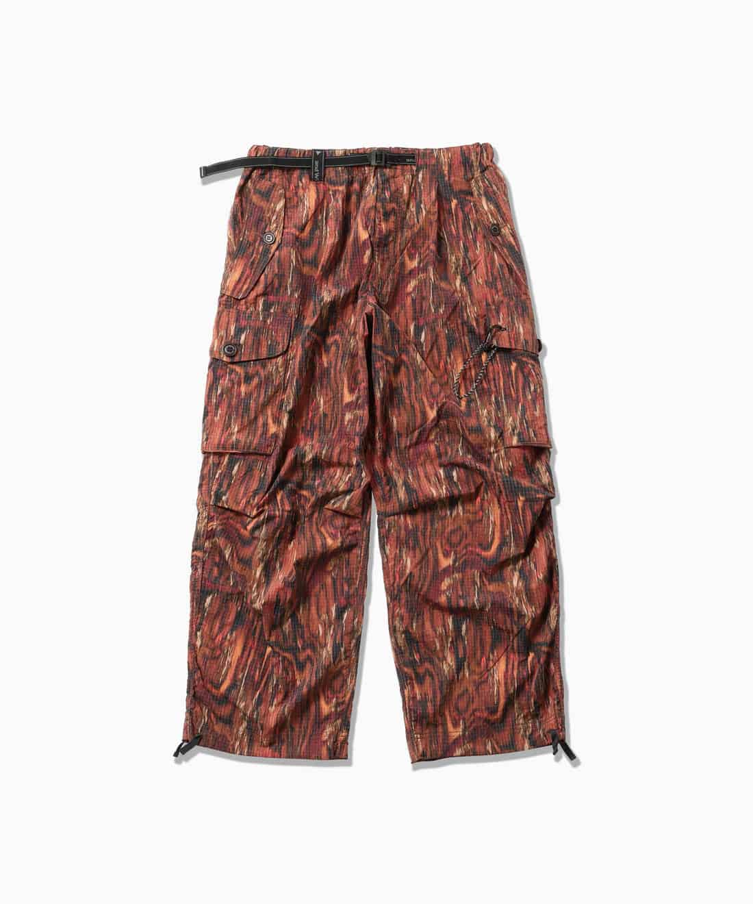 and wander/アンドワンダー/printed ripstop cargo pants カーゴパンツ RED M