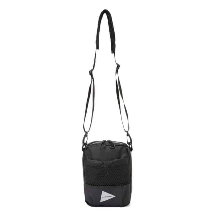 and wander/アンドワンダー/ECOPAK shoulder pouch - BLACK エコパックショルダーポーチ BLACK FREE