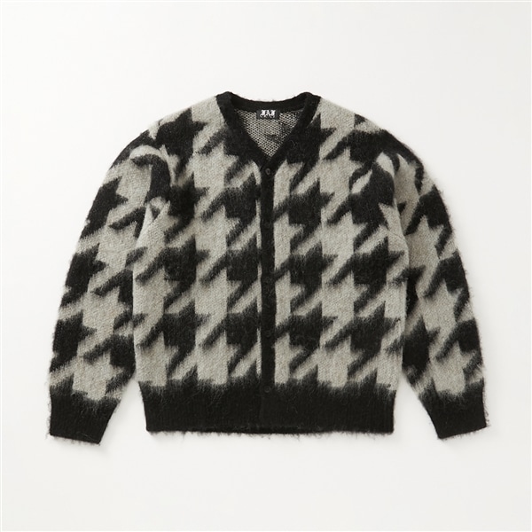 FAF/エフエーエフ(Fake As Flowers/フェイクアスフラワーズ)/Houndstooth Cardigan カーディガン　25AW BLACK 2