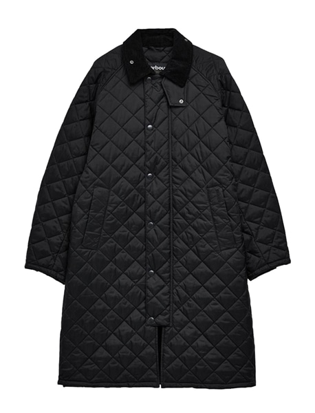 Barbour/バブアー　【EXMOOR / エクスモア】キルティング ミドル レングス コート　252MQU1867 ブラック 38