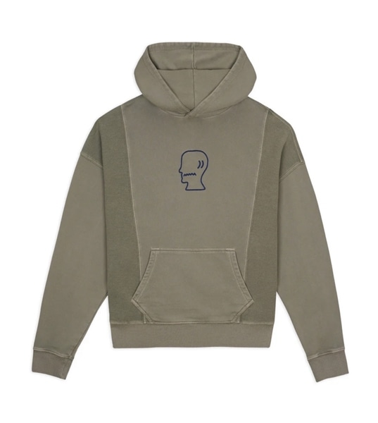 BRAIN DEAD/ブレインデッド/MENDOZA CROPPED HOODIE - CEMENT CEMENT M