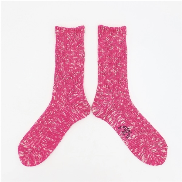 ROSTER SOX/ロスターソックス/BIG SLUB 60 RIB メンズ　レディース PINK 1