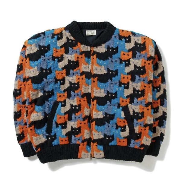 MacMahon Knitting Mills /マクマホンニッティングミルズ/Knit MA-1-Cats ORANGE FREE