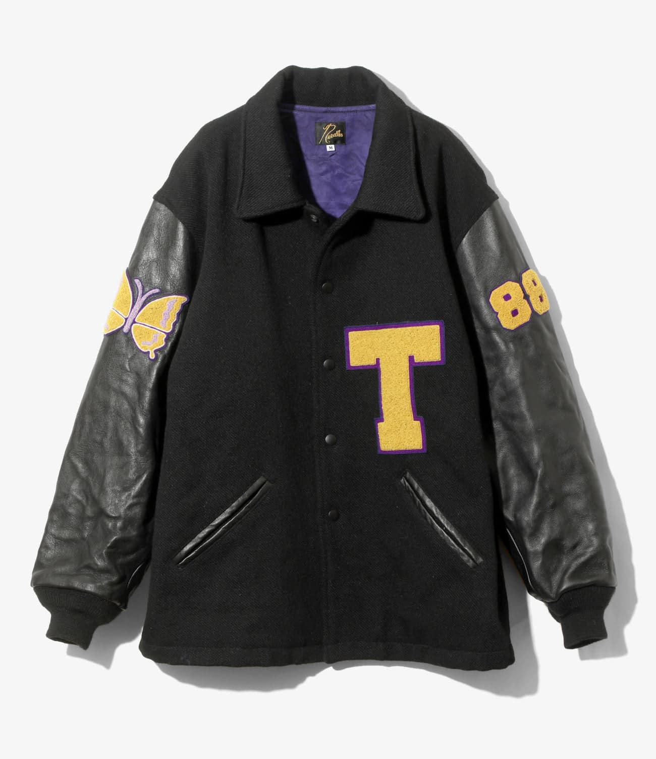 NEEDLES/ニードルズ/LETTERED COAT - WOOL MELTON/レタードコート - ウールメルトン BLACK L