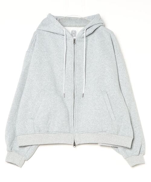 B omnivore/ビーオムニボー/SWEAT ZIP HOODIE ジップアップフーディー グレー M