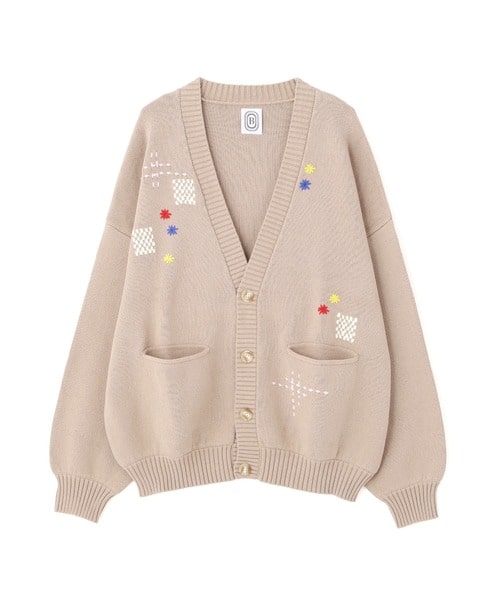 B omnivore/ビーオムニボー/HAND STITCH CARDIGAN ハンドステッチカーディガン ベージュ M