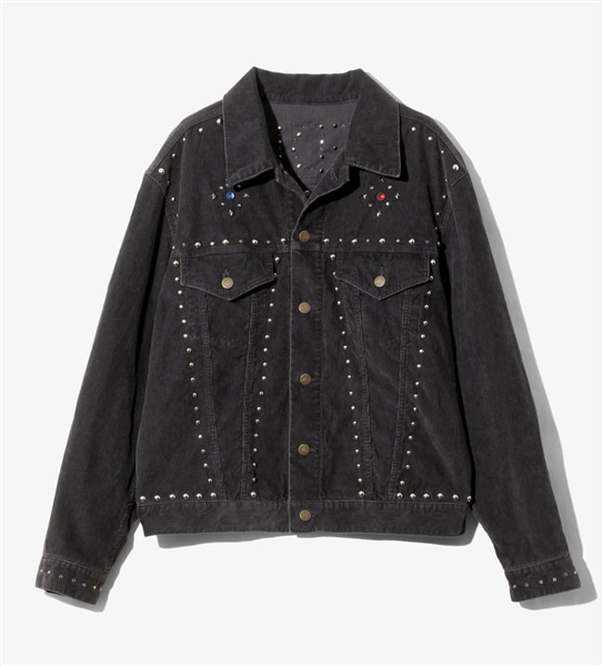 NEEDLES/ニードルズ/STUDDED JEAN JACKET - 14W CORDUROY スタッズジャケット BLACK L
