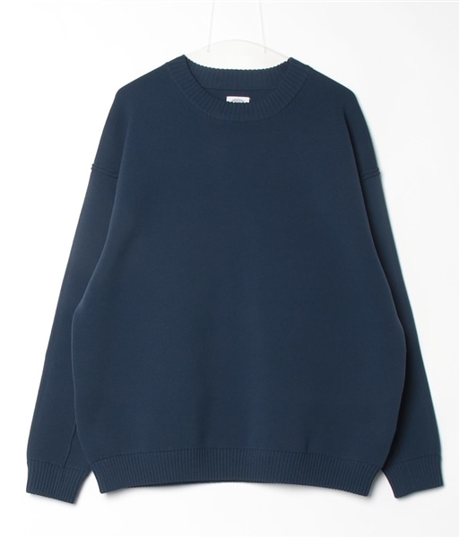 B omnivore/ビーオムニボー/SIMPLE KNIT TOP ネイビー M