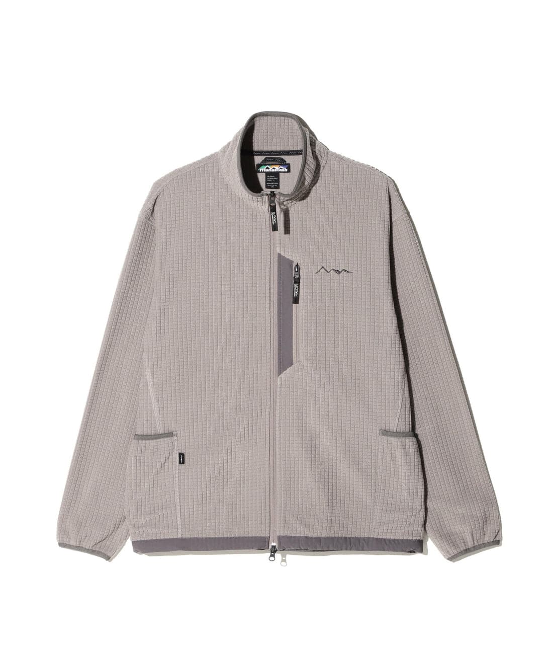 MANASTASH/マナスタッシュ/GRID FLEECE ZIP JKT フリースジャケット グレー M