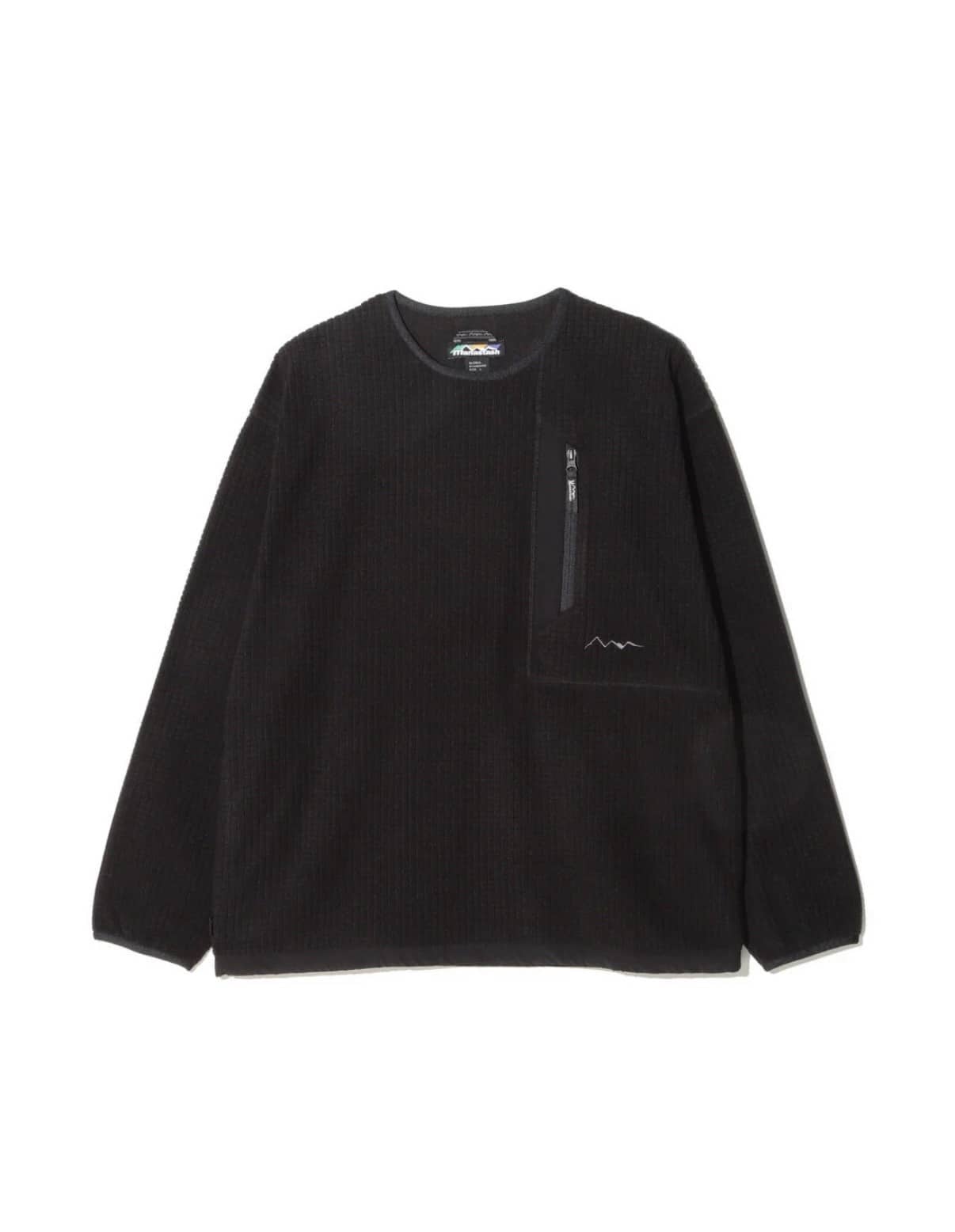 MANASTASH/マナスタッシュ/GRID FLEECE CREW black S
