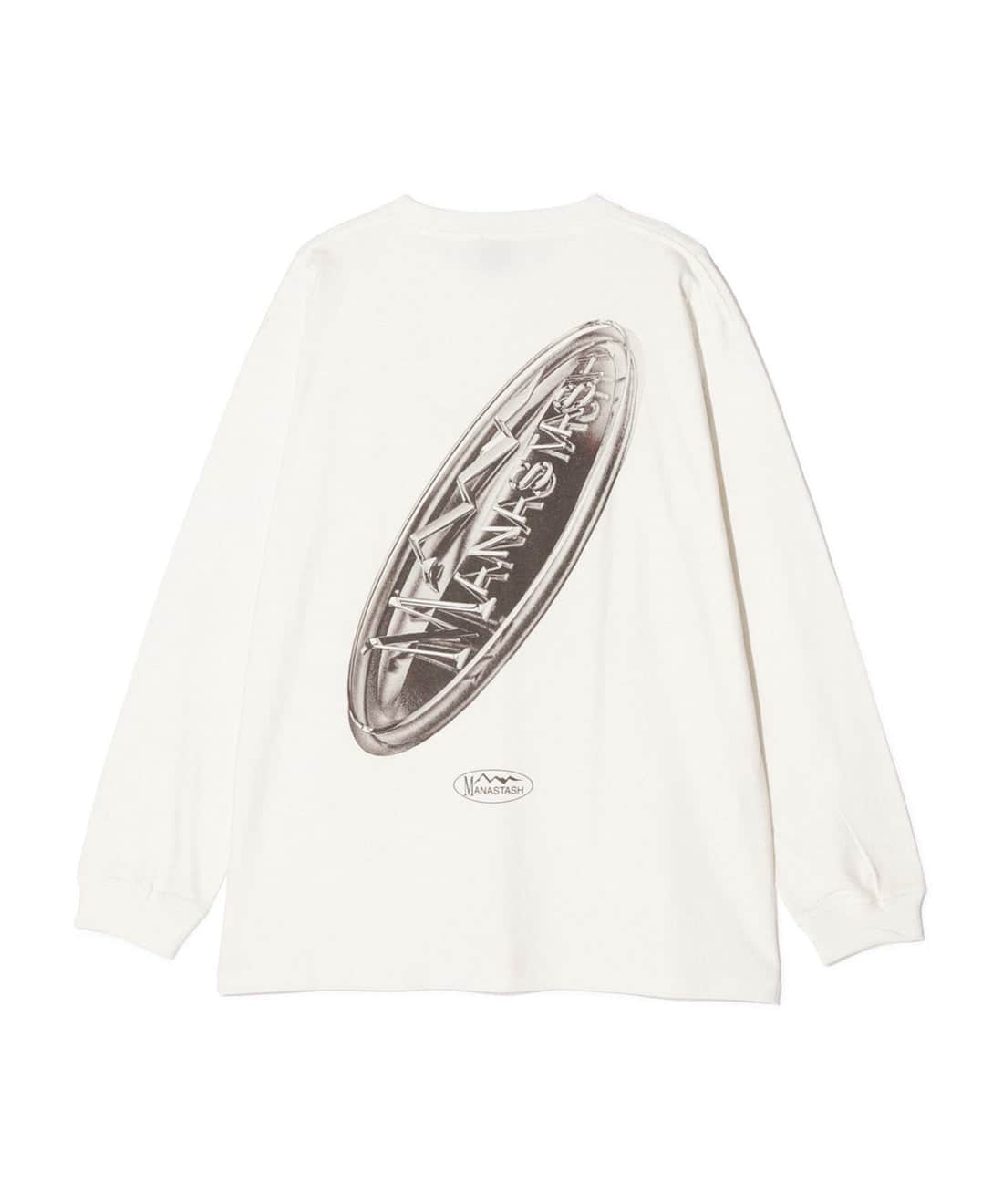 MANASTASH/マナスタッシュ/PUMICE L/S TEE METALLIC LOGO Tシャツ/ロンT White M
