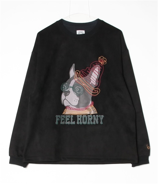 B omnivore/ビーオムニボー/ＢＯ／ＳＵＥＤＥ　ＤＯＧ　Ｌ／Ｓ　ＰＯ ブラック M