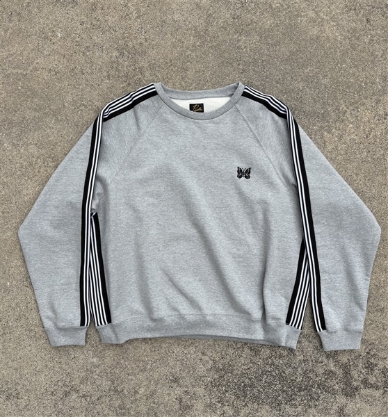 Needles×BEAVER/ニードルズ×ビーバー　別注Track Crew - Cotton Jersey -GREY- トラッククルー -スウェット GREY M