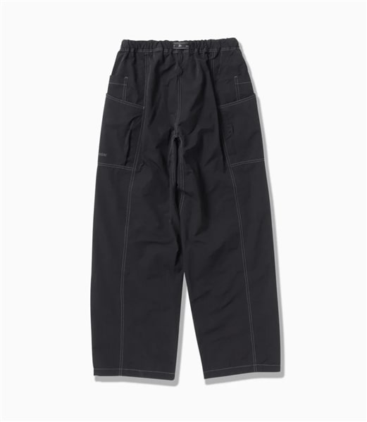 and wander/アンドワンダー/crinkled nylon pants ナイロンパンツ BLACK M