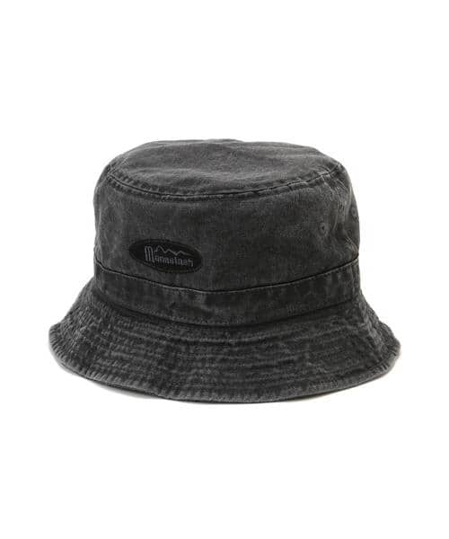 MANASTASH/マナスタッシュ/ORIGINAL LOGO BUCKET HAT バケットハット ブラック free