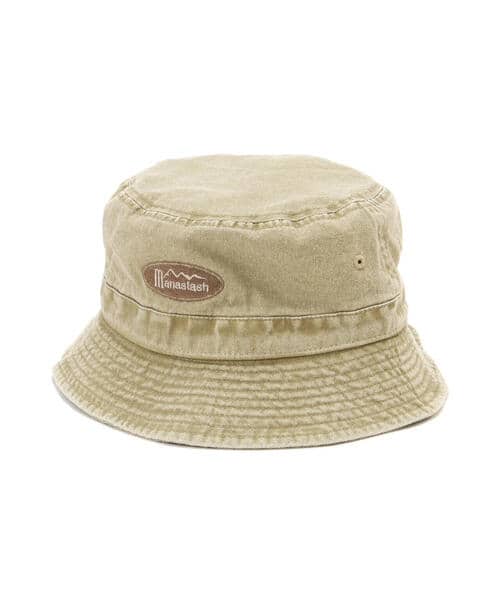 MANASTASH/マナスタッシュ/ORIGINAL LOGO BUCKET HAT バケットハット カーキ free