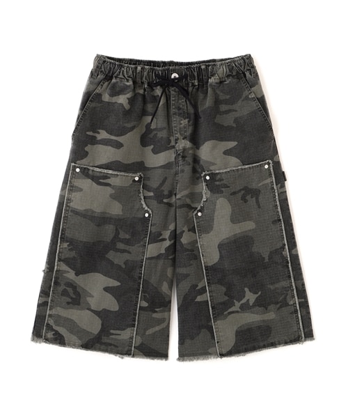 B omnivore/ビーオムニボー/W KNEE SHORTS RIP STOP ダブルニーショーツリップストップ CAMO M