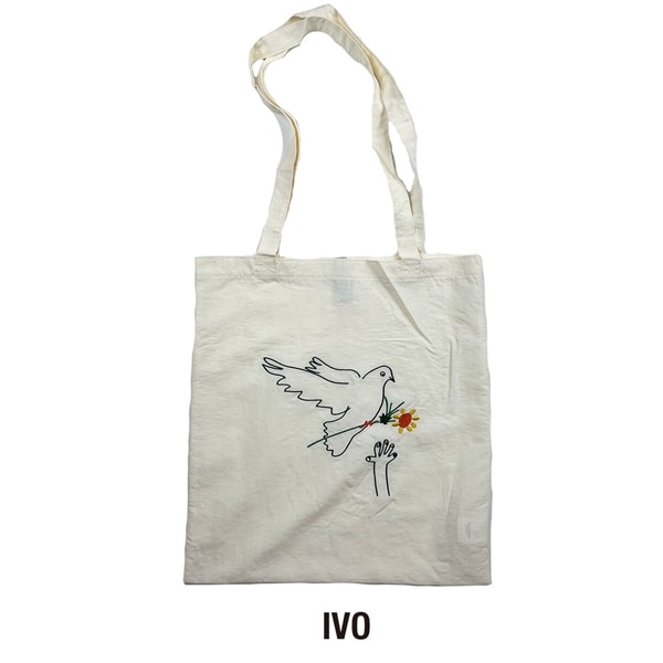NOT OEM（ノットオーイーエム）/「鳩」/TOTO BAG トートバッグ IVORY FREE