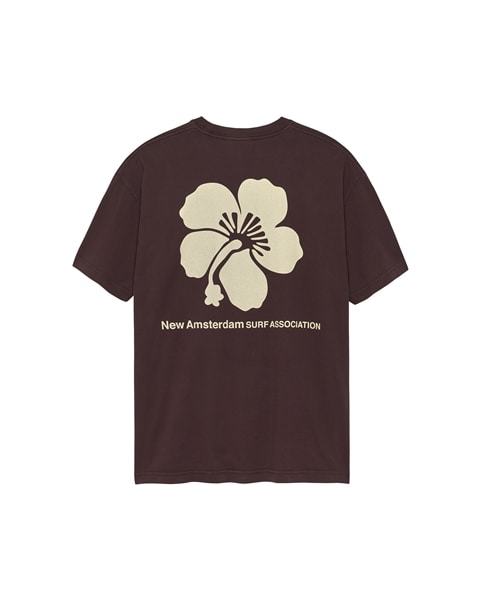 New Amsterdam Surf Association/ニューアムステルダムサーフアソシエーション/HIBISCUS TEE WALNUT WALNUT S