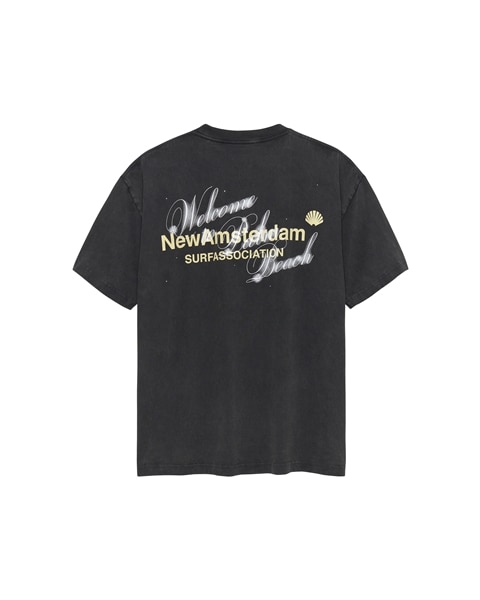 New Amsterdam Surf Association/ニューアムステルダムサーフアソシエーション/WELCOME TO PALMBEACH TEE ANTRACITE ANTRACITE S