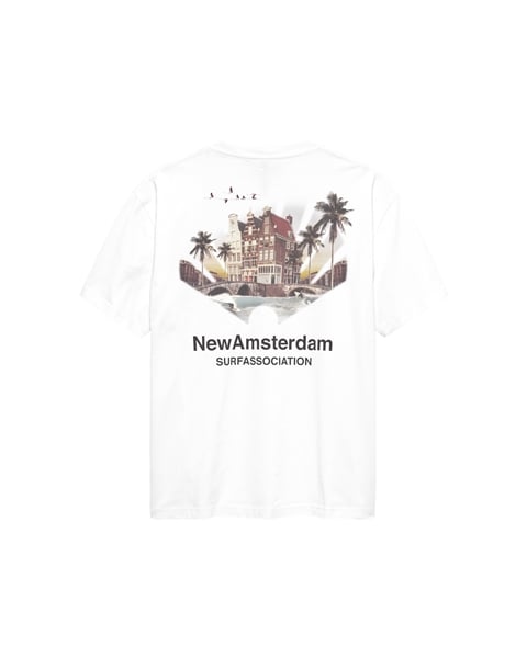 New Amsterdam Surf Association/ニューアムステルダムサーフアソシエーション/TROPICAL TEE WHITE WHITE S