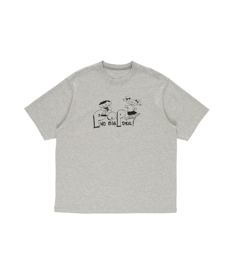 POP TRADING CO/ポップトレーディングカンパニー/NO DEAL T-SHIRT HEATHER GREY Tシャツ グレー M