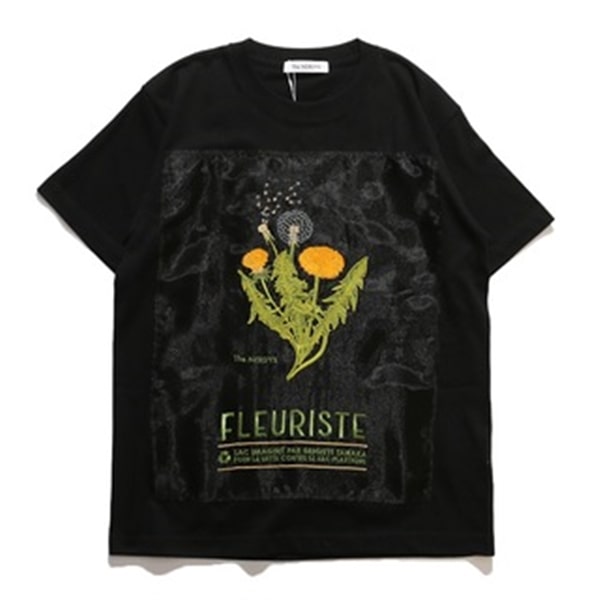 The NERDYS/ナーディーズ/Brigitte Tanaka×The NERDYS FLEURISTE T-shirt ブリジットタナカ Black S