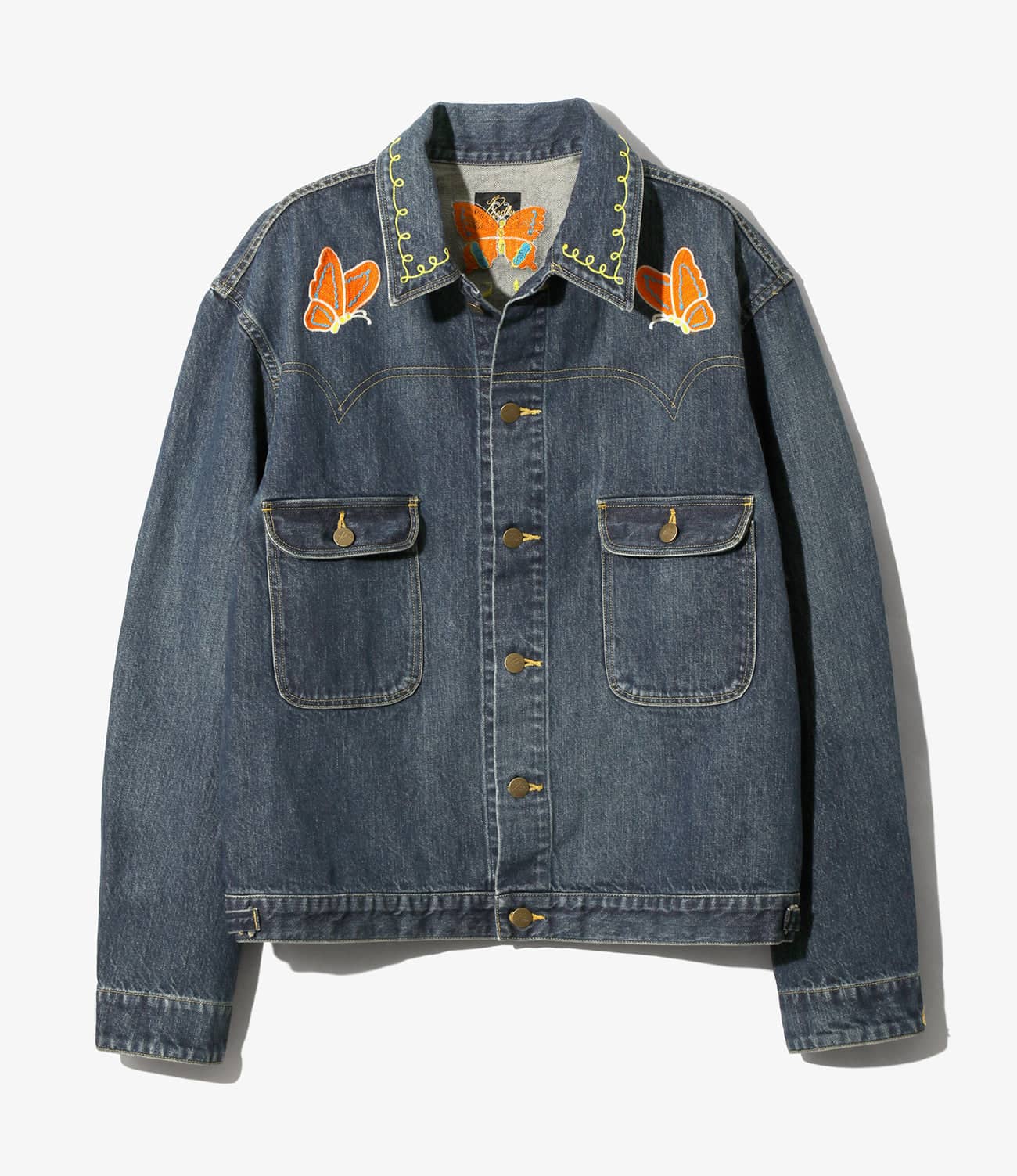 NEEDLES/ニードルズ/PAPILLON EMB. JEAN JACKET - 12OZ DENIM デニムジャケット インディゴ S