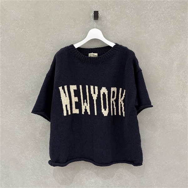 MacMahon Knitting Mills /マクマホンニッティングミルズ/Big S/S Crew Neck Knit-NEW YORK NAVY FREE