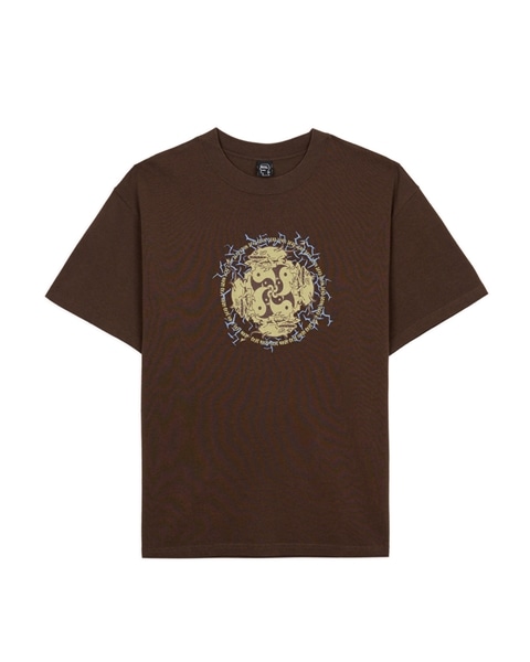 BRAIN DEAD/ブレインデッド/YING YANG RUN T-SHIRT - BROWN BROWN M