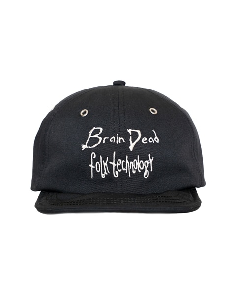 BRAIN DEAD/ブレインデッド/FOLK TECHNOLOGY WIRE BRIM 6 PANEL HAT - BLACK BLACK FREE