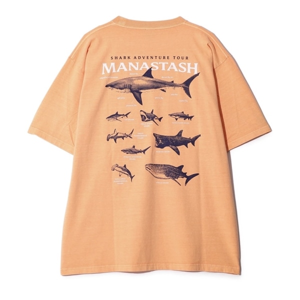 MANASTASH/マナスタッシュ/PUMICE TEE SHARK オレンジ S