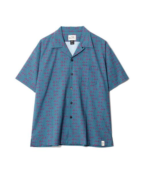 MANASTASH/マナスタッシュ/FISH PATTERN SHIRTS シャツ ブルー S