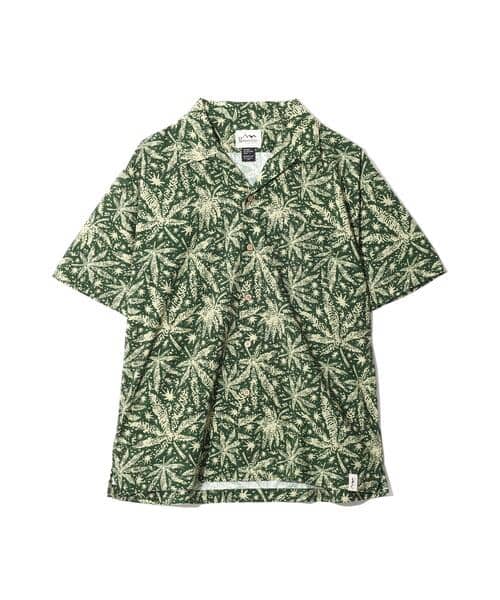 MANASTASH/マナスタッシュ/HEMP PATTERN SHIRTS シャツ モスグリーン S