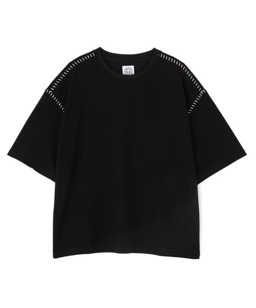 B omnivore/ビーオムニボー/STITCH TEE ステッチTシャツ ブラック M
