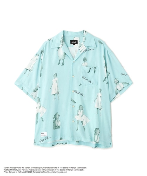 Schott/ショット/MARILYN MONROE RAYON SHIRT/マリリンモンロー レーヨンシャツ ミント M