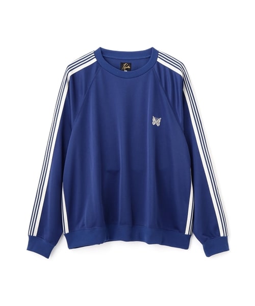 NEEDLES×BEAVER/ニードルズ×ビーバー/別注Track Crew Neck Shirt - Poly Smooth -ROYAL- 26FW トラッククルーネックシャツ ROYAL S