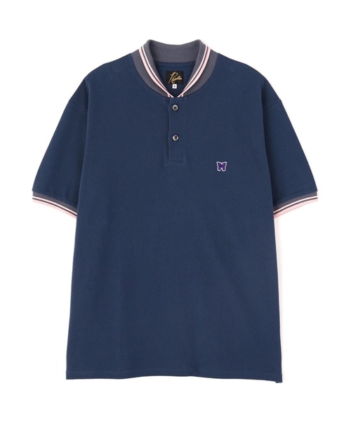 NEEDLES×BEAVER/ニードルズ×ビーバー/別注Shawl Collar S/S Polo - Cotton Pique ポロシャツ　-NAVY- NAVY S