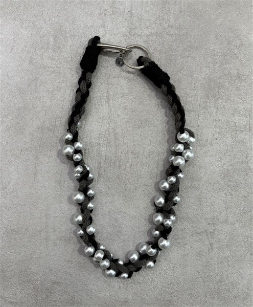 FAF/エフエーエフ(Fake As Flowers/フェイクアスフラワーズ)/Pearl Cord パールコード　ウォレットチェーン BLACK FREE