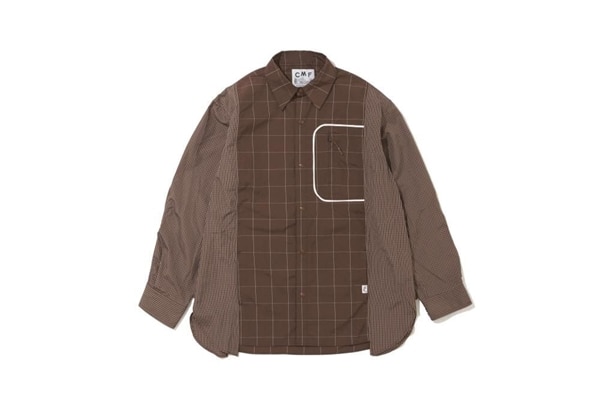 CMF OUTDOOR GARMENT/シーエムエフアウトドアガーメント/ATTACHED SHIRTS CMF2602-S02 GRID BROWN M
