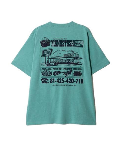MANASTASH/マナスタッシュ/SUPERMARKET HEMP TEE グリーン S