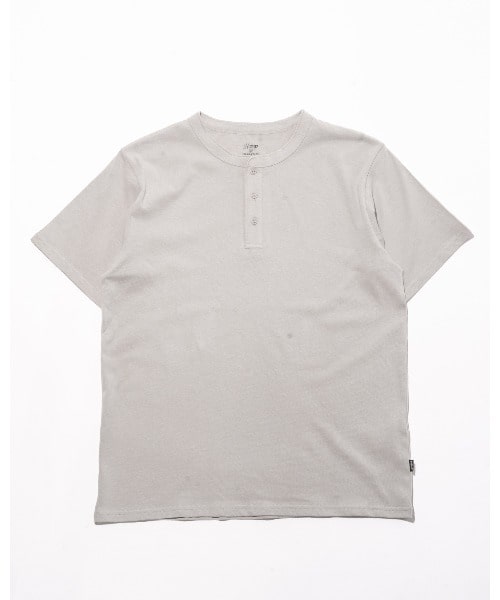 MANASTASH/マナスタッシュ/HEMP＠by manastash/HEMP DAYS S/S TEE HENLEY ライトグレー M