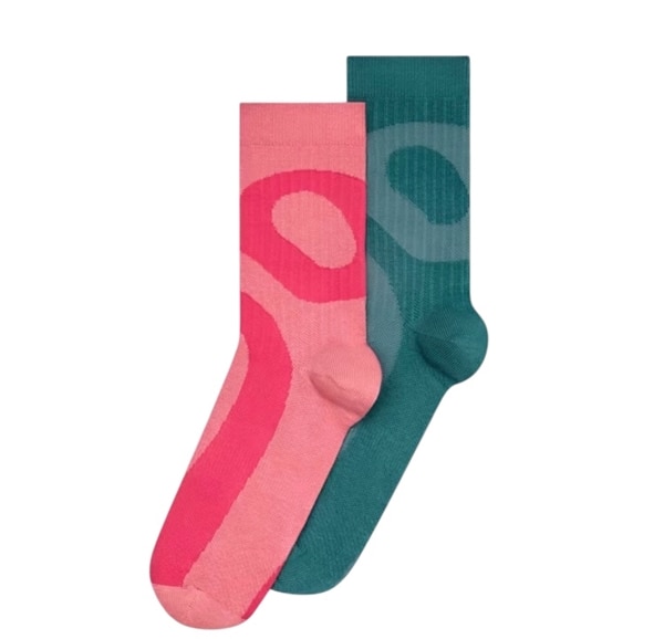 On/オン/Liquid Logo Sock High 2P リキッド ロゴソックス ハイ 2パック Camellia | Storm XS