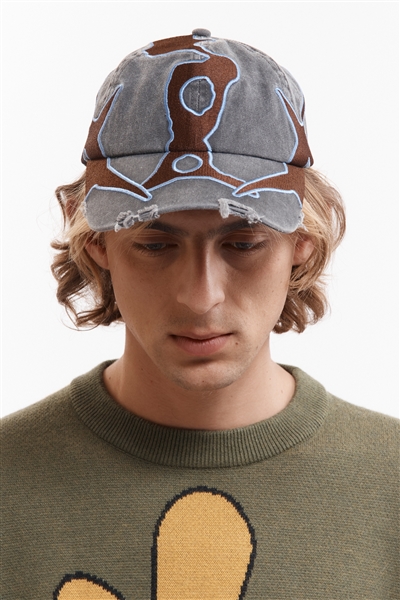 P.A.M.(Perks And Mini)/パム(パークスアンドミニ)/OUTLINE LOGO CAP  キャップ　帽子 BLACK WASH FREE