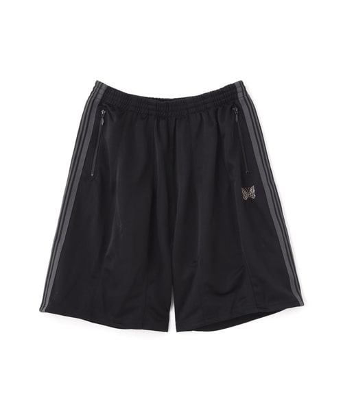 NEEDLES×BEAVER/ニードルズ×ビーバー/別注H.D. TRACK SHORTS - POLY SMOOTH -BLACK- トラックショーツ BLACK S
