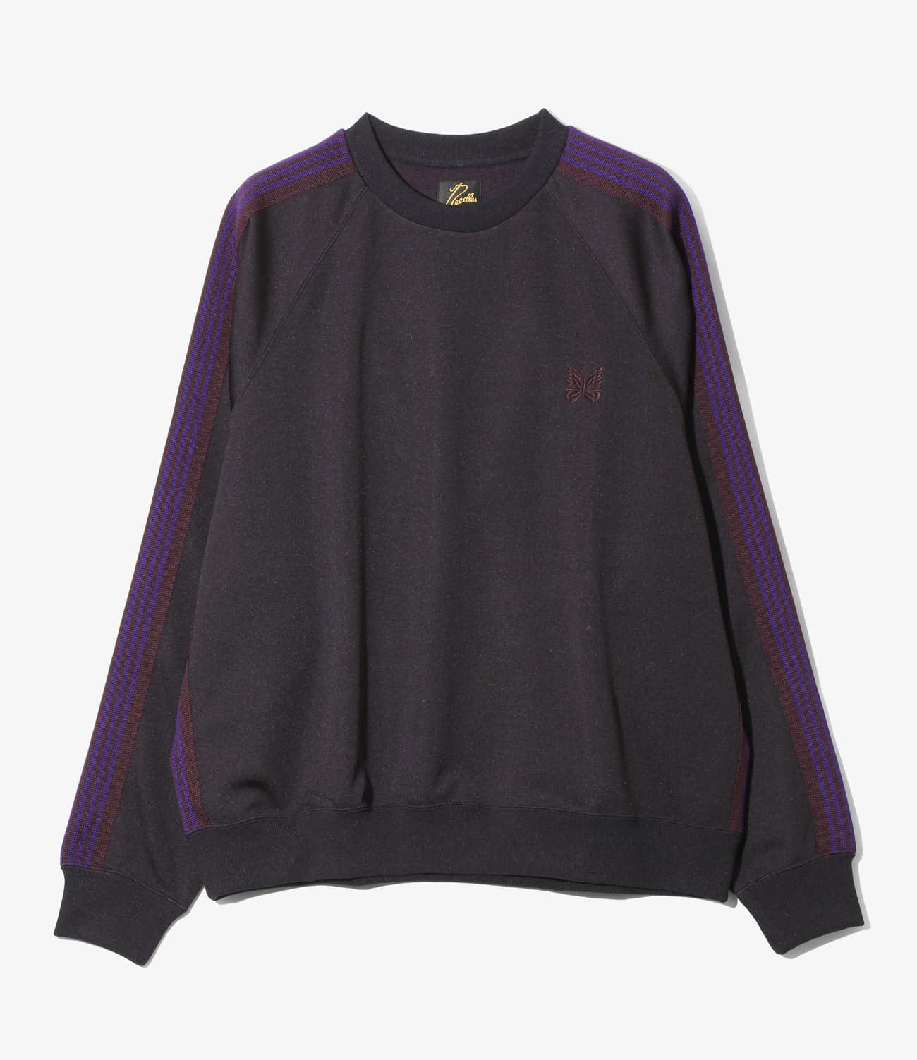 NEEDLES/ニードルズ/TRACK CREW NECK SHIRT - POLY SMOOTH トラッククルーネックシャツ PURPLE M