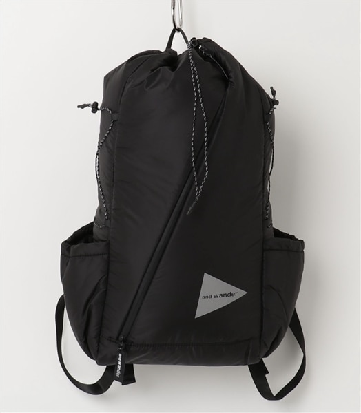 and wander/アンドワンダー/puffer mini ripstop daypack パファーミニリップストップデイパック ブラック FREE
