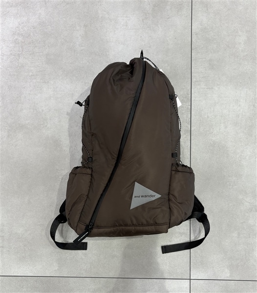 and wander/アンドワンダー/puffer mini ripstop daypack パファーミニリップストップデイパック ブラウン FREE